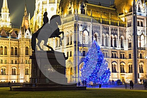 Christmas Tree In Front Off Parliament Building