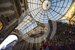 Christmas tree in the Galleria Vittorio Emanuele II, Milan Italy