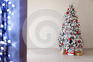 Christmas tree Garland lights new year holiday gifts white home decor