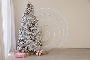 Christmas tree Garland lights new year holiday gifts white home decor