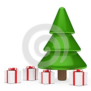 Christmas tree and gifts