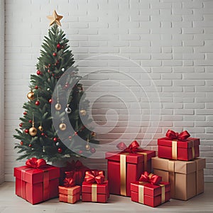 Christmas tree with gifts