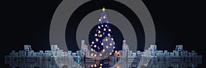 Christmas Tree with Gifts,Christmas concept 2019.