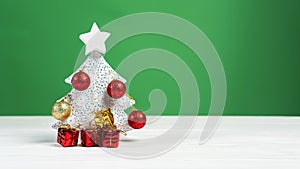 Christmas tree with gifts. Xmas and New Year concept