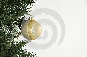 Christmas tree and gold decoration