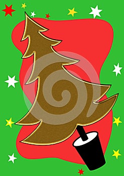 Christmas tree gold look