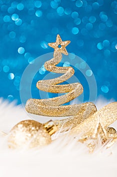 Christmas Tree - Golden Glitter sparkling