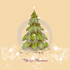 Christmas tree greeting card