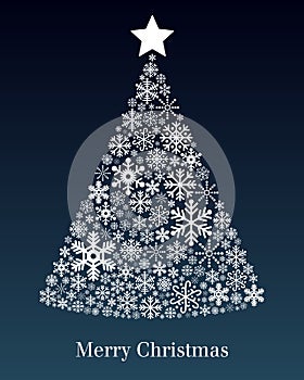 Albero di natale biglietto d'auguri 