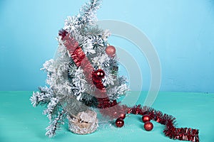 Christmas tree on hollidays photo