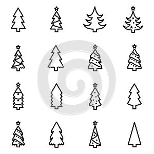 Christmas tree icon collection