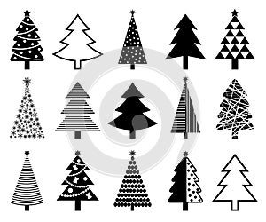 Christmas tree icon collection