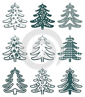 Christmas tree icon.
