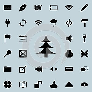 christmas tree icon. Detailed set of minimalistic icons. Premium graphic design. One of the collection icons for websites, web des