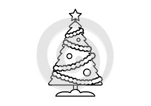 Christmas tree icon full resizable editable vector