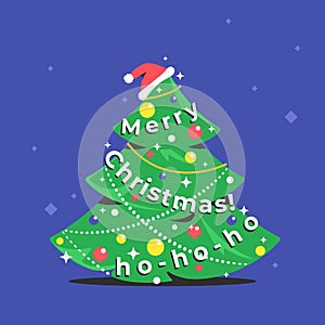 Christmas tree icon isolated on white background