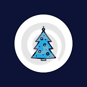 Christmas tree icon sign symbol