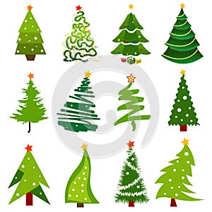 Christmas tree icons photo