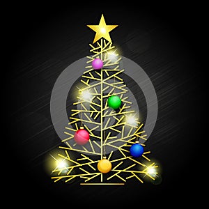 Christmas tree illustration