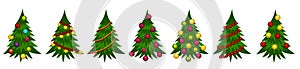 Christmas tree illustrations Background