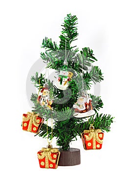 Christmas tree on isolated background