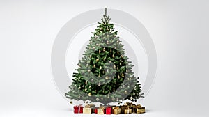 Christmas tree isolated backgrpond. AI Generative