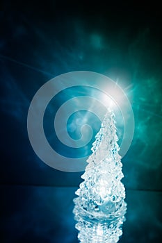 Christmas tree lamp light with reflection