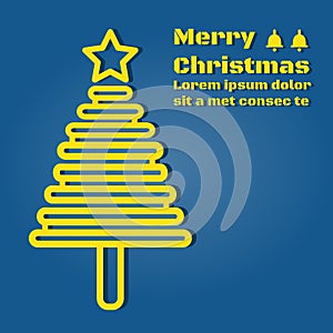 A Christmas tree light yellow