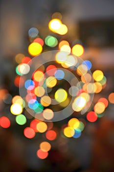 Christmas tree lights photo