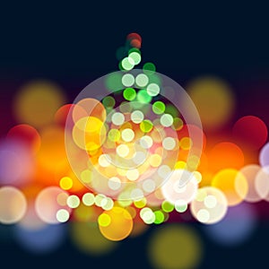 Christmas tree lights background