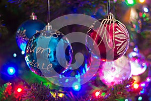 Christmas Tree Lights And Ornament