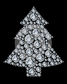 Christmas tree made from diamonds.