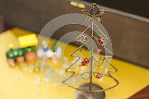 Christmas tree made of wire