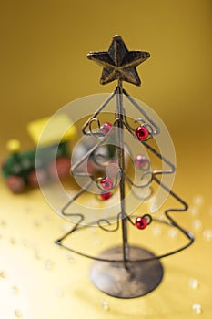 Christmas tree made of wire