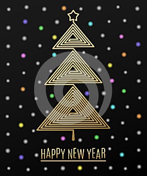Christmas Tree and New Year Greeting