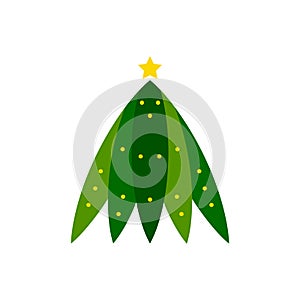 Christmas Tree new year winter flat vector icon