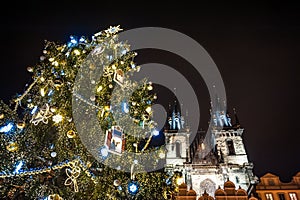 Christmas tree at Old town square in Prague
