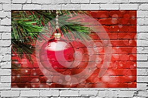 Christmas Tree Ornament Graffiti Background