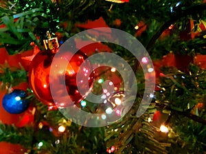 Christmas tree ornament with lights