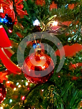 Christmas tree ornament with lights