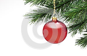 Christmas Tree Ornament White Background