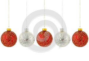 Christmas tree ornaments hanging