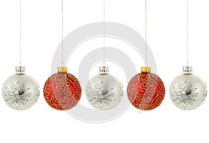 Christmas tree ornaments hanging