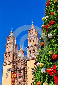 Christmas Tree Parroquia Cathedral Dolores Hidalgo Mexico photo
