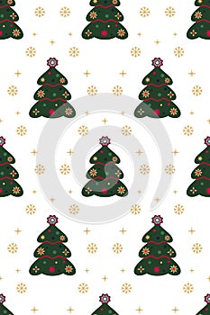 Christmas tree.Pattern. Illustration.