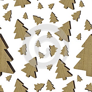 Christmas tree pattern seamless.