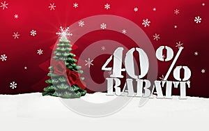Christmas Tree 40 percent Rabatt Discount photo