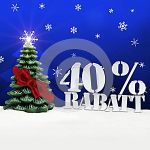 Christmas Tree 40 percent Rabatt Discount photo