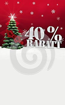 Christmas Tree 40 percent Rabatt Discount photo