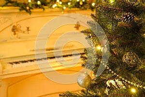 Christmas tree with piano